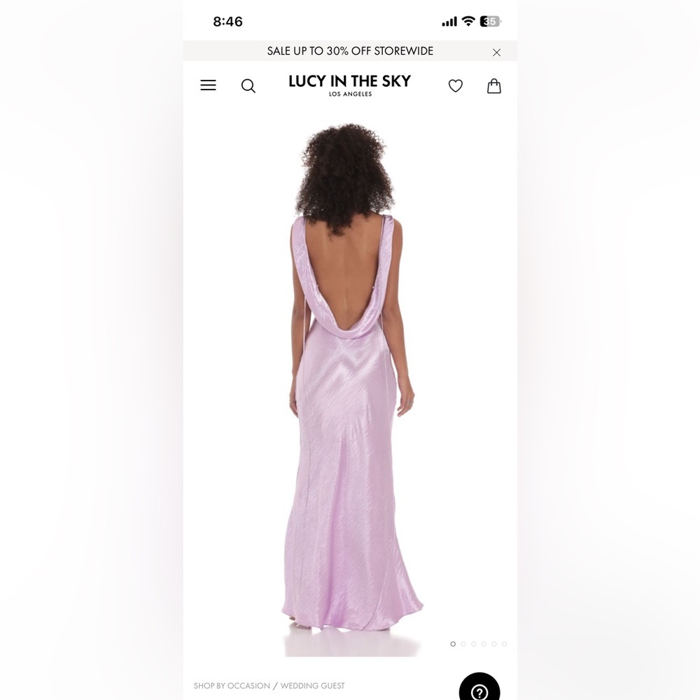Lavender Backless Dress